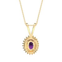 Antique Oval Halo Zain Necklace