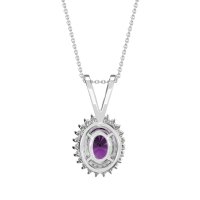 Antique Oval Halo Zain Necklace