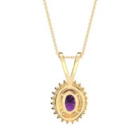 Antique Oval Halo Zain Necklace