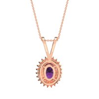 Antique Oval Halo Zain Necklace