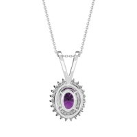 Antique Oval Halo Zain Necklace