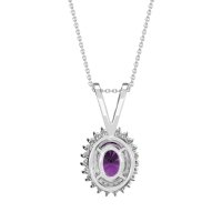 Antique Oval Halo Zain Necklace