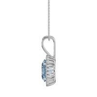 Antique Oval Halo Zain Necklace