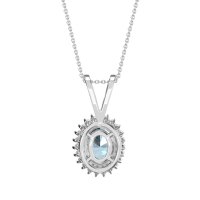 Antique Oval Halo Zain Necklace
