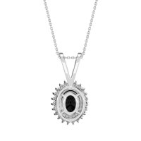 Antique Oval Halo Zain Necklace