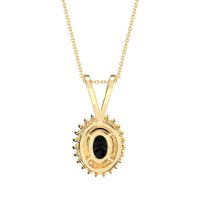 Antique Oval Halo Zain Necklace