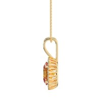 Antique Oval Halo Zain Necklace