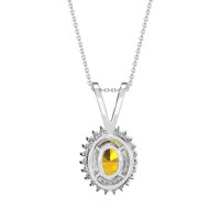Antique Oval Halo Zain Necklace