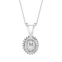 Antique Oval Halo Zain Necklace