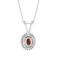Antique Oval Halo Zain Necklace