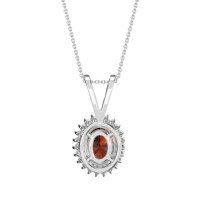 Antique Oval Halo Zain Necklace