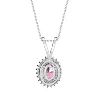 Antique Oval Halo Zain Necklace