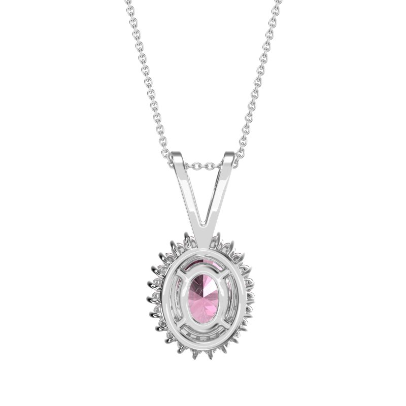 Antique Oval Halo Zain Necklace