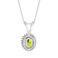Antique Oval Halo Zain Necklace