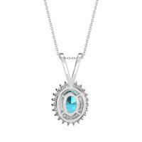 Antique Oval Halo Zain Necklace