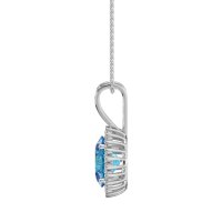 Antique Oval Halo Zain Necklace