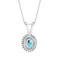 Antique Oval Halo Zain Necklace