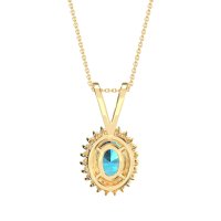 Antique Oval Halo Zain Necklace