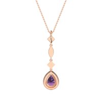 Dangling Tear Drop Halo Necklace