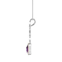 Dangling Tear Drop Halo Necklace