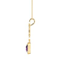Dangling Tear Drop Halo Necklace