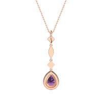 Dangling Tear Drop Halo Necklace