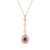 Dangling Tear Drop Halo Necklace
