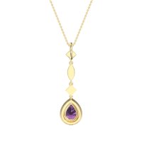 Dangling Tear Drop Halo Necklace