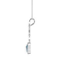 Dangling Tear Drop Halo Necklace