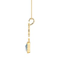 Dangling Tear Drop Halo Necklace