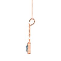 Dangling Tear Drop Halo Necklace