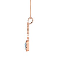 Dangling Tear Drop Halo Necklace