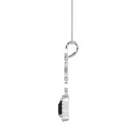 Dangling Tear Drop Halo Necklace