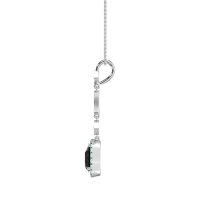 Dangling Tear Drop Halo Necklace