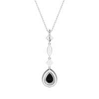 Dangling Tear Drop Halo Necklace