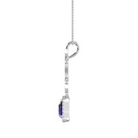 Dangling Tear Drop Halo Necklace