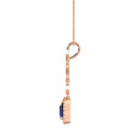 Dangling Tear Drop Halo Necklace