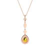 Dangling Tear Drop Halo Necklace