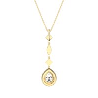 Dangling Tear Drop Halo Necklace