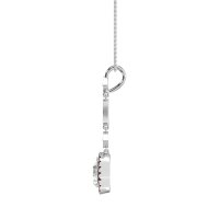 Dangling Tear Drop Halo Necklace