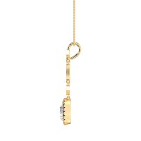 Dangling Tear Drop Halo Necklace