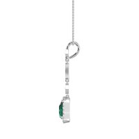 Dangling Tear Drop Halo Necklace