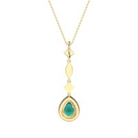 Dangling Tear Drop Halo Necklace