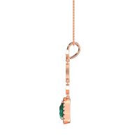 Dangling Tear Drop Halo Necklace