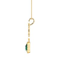 Dangling Tear Drop Halo Necklace
