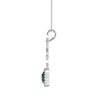 Dangling Tear Drop Halo Necklace
