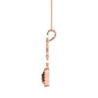 Dangling Tear Drop Halo Necklace
