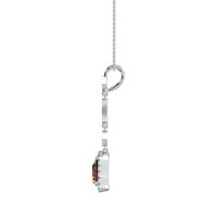 Dangling Tear Drop Halo Necklace