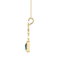 Dangling Tear Drop Halo Necklace