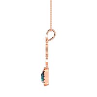 Dangling Tear Drop Halo Necklace